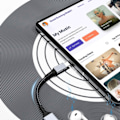 Pikkukuva 4 / 5: USB-C - Lightning-sovitin Apple 15 -sarjalle, uros C - naaras L, harmaa
