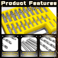 Miniatyrbild 4 av 5: 150 st Twistborrset HSS Titan Microborr Microbit Set Verktyg 0,4 mm-3,2 mm för Trä, Metall, Plast, Smycken