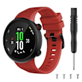Pikkukuva 3 / 5: Garmin Forerunner 45 Kestävä Silikoniranneke - Punainen Punainen
