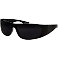 Miniatyrbillede 1 af 2: Super Mørke Linser Sorte Solbriller | Biker Stil Rider | Wrap Around Stel