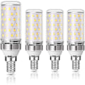 Miniatyrbillede 1 af 5: 4-pak E14 LED-pære 12w 1200lm halogenpære-ækvivalent til 100w 3000k varm hvid Ac220240v Ikke dæmpbar