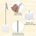 Miniatyrbillede 3 af 5: 20 sæt fotoklips holder med krokodilleklemme træbase memo bordnummerholder kort display stander til kontor menu bryllup