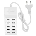 Miniatyrbild 3 av 4: REMAKE USB-laddningsstation med 10 portar, 40W strömladdare för flera enheter, EU-kontakt, 100-240V
