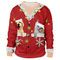 Miniatyrbillede 3 af 5: Julegave sweater til kvinder langærmet afslappet top til juleferie B