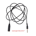 Miniatyrbillede 2 af 3: 3,5 mm Han til Hun 3-polet Jack-stik Stereo Audio Aux Forlængerkabel 1m