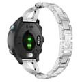 Pikkukuva 4 / 5: 20 mm Garmin Forerunner 245 X-muotoinen Strass-ranneke - Hopea Harmaa