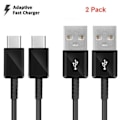 Miniatyrbilde 1 av 3: REMAKE 2 stk Samsung Galaxy S10, S20 Original USB-C Kabel Svart