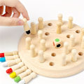 Miniatyrbild 1 av 5: Trä Färg Minne Schack Stick Barn Tändsticks Minnesspel Intelligent Logik Spel Barn Hjärnträning Spel Familj Fest Interaktivt Kul G (YJD)