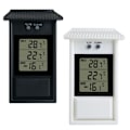 Miniatyrbillede 2 af 5: Digital termometer drivhus display max min have indendørs udendørs væg rum Hvid