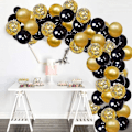 Miniatyrbillede 3 af 4: Balloner Helium Guld Sort Til Fødselsdag Bryllup Nytår Fest Dekoration