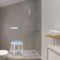Miniatyrbilde 4 av 5: REMAKE UISEBRT dusjkrakk, 360° justerbar høyde aluminium badestol med håndtak for eldre og gravide