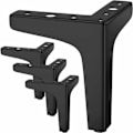 Miniatyrbillede 2 af 5: REMAKE Sæt af 4 møbelben med belastning op til 600 kg, 17 cm moderne trekantede metalbordben, hårnålsben til skabe, sofa, sort ( cm) cm 15