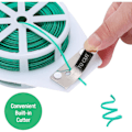 Miniatyrbillede 4 af 5: Twist Tie: Plastikbelagt tråd til at binde haveplanter eller kontorkabler med praktisk, indbygget skærer {Grøn}