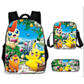 Miniatyrbilde 2 av 3: Sencu Pocket Pikachu 3-delt skoleveske og sett - perfekt for energiske barn