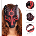 Miniatyrbild 3 av 5: REMAKE Fox Japanska Kabuki Kitsune Masker för Män Kvinnor Barn