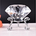Miniatyrbillede 3 af 5: 80mm Klar Krystal Glas med Stativ Kunstige Glasdiamanter til Bryllupsgaver Hjemmedekoration Gave til Halloween Jul Thanksgiving