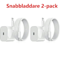Miniatyrbillede 1 af 5: 2-pak - Oplader til iPhone - Hurtiglader 20W med 1m kabel sølv