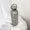 Miniatyrbilde 4 av 5: Diamanter Vannflaske, Isolerende Vannflaske i Rustfritt Stål, Glitter Vannflasker, Fyllbare Vannflasker for Kvinner Sølv (500ml)