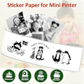 Miniatyrbild 4 av 5: Rolls Mini Fickprinter Etikettpapper, 30 X 57mm Limmande Termiskt Papper för Fickprinter, (hs)