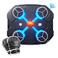 Miniatyrbillede 2 af 5: REMAKE Elektrisk boksepude til børn, blød boksepude til drenge og piger Sort Sort Bluetooth