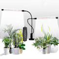Miniatyrbillede 2 af 5: Plantelampe 40W LED Plantelampe 2 Hoveder Plantelampe Indendørs Planter Vækstlampe med Timer - Perfekt