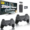 Miniatyrbillede 4 af 5: REMAKE 2024 Ny Retro Spilkonsoll 20.000+ Spil 4K HDMI Inkluderer 2 Trådløse Controllere Sort 128GB