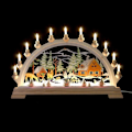 Miniatyrbild 5 av 5: Jultomte i trä med LED-lampor, juldekoration för inomhusbruk, batteridriven