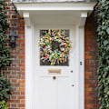 Miniatyrbilde 5 av 5: Vår-sommer dørkrans for inngangsdøren, kunstig villblomst vårkrans, allsidig dekorativ krans fargerik vår-sommer krans