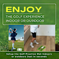 Miniatyrbild 4 av 5: REMAKE Golf Svingträningmatta, visar tydligt träffmärken, bärbar träningmatta för bakgården