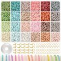 Miniatyrbillede 1 af 5: REMAKE 3mm Frøperler Til Smykker Armbåndsfremstillingssæt 24 Farver Armbåndsfremstillingssæt Til Piger Voksne Venskabsarmbåndssæt Til Smykker...