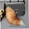 Miniatyrbillede 4 af 4: REMAKE Falsk Rævehale, 40cm Dyrehale, Fluffy Faux Fur Hale, Realistisk Rævehale, Nøglering, Pung Dekoration Rævehale, Rollespil, Guld