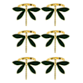 Miniatyrbillede 2 af 5: Servietringe Sæt af 6 til Bryllup Fars Dag Fødselsdag Metal Dragonfly Servietholdere til Bordlinned