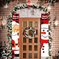 Pikkukuva 3 / 5: Hausin Merry Christmas -ovilipun lippu 71 x 12 tuumaa, roikkuva lippu kotiin, seinälle, sisä- ja ulkokäyttöön joulujuhliin