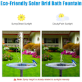 Miniatyrbillede 5 af 5: 2-pak Springvand med solceller 13 cm - Solcellefountain/vandspringvand