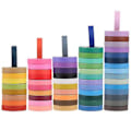 Miniatyrbilde 3 av 5: REMAKE 60-pakks 8 mm bred washi-tape-sett - Fargerike regnbue-tape-pynt