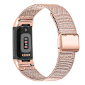 Miniatyrbilde 1 av 6: Fitbit Charge 5 armbånd rustfritt stål Rosegull