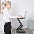 Miniatyrbillede 3 af 5: Smart justerbar laptopbord 17 tommer Sort