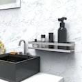 Miniatyrbillede 4 af 5: REMAKE Bruseskab uden boring, SUS304 Rustfrit Stål Badeværelseshylde, Selvklæbende, Børstet 30cm