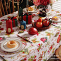 Miniatyrbilde 4 av 5: Tredimensjonal Rutete Juleduks, Nyttårsferie Stuedekorasjon Polyester Dekkduks, Safflower, 150 * 180CM