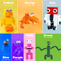 Miniatyrbillede 5 af 5: REMAKE 7 stk Regnbue Minifigur Byggeklodser Legetøj Julegaver