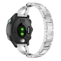 Miniatyrbillede 2 af 5: 20mm Garmin Forerunner 245 X-formet Rhinestone Armbånd - Sølv Sølvgrå