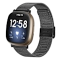 Miniatyrbillede 1 af 5: Fitbit Versa 3 armbånd i sort rustfrit stål