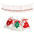 Miniatyrbilde 1 av 5: 24 stk, 10.16*15.24cm Julekalender, DIY Kalenderpynt Juledekorasjoner til Hjem Nyttårsgaver, Gaveposer til Julefest 24stk/pakke