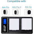 Miniatyrbild 1 av 5: Dubbel Batteriladdare för Arlo Pro Batteri Arlo Pro 2 Batteri Arlo Go Batteri LCD Batteriladdare Adapter