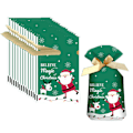 Miniatyrbilde 1 av 5: REMAKE 50 stk julegodteriposer i sateng med snor, julegaveposer, godteriposer til jul, gaveposer