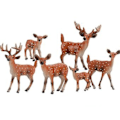 Miniatyrbillede 1 af 5: Pcs Hjorte Legetøjsdukke Skovdyr Hvid Hale Skaller Model Ornament Julepynt Nytårsgaver Guld Stil B
