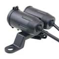 Miniatyrbillede 3 af 5: in 1 Motorcykel 3.1A Dobbelt USB Port Oplader Sokkel Beslag Voltmeter Temperatur Sort+Rød