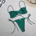 Miniatyrbillede 5 af 5: Push-up bikini til små bryster mørkegrøn L
