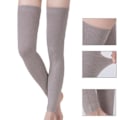 Miniatyrbilde 4 av 4: Vintervarme kashmir kneepads knemvarmere beinvarmere 1 par lang Lys brun L