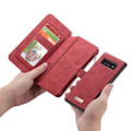 Miniatyrbillede 5 af 5: CASEME Samsung Galaxy S10+ Retro Læder Pung Etui - Rød Rød